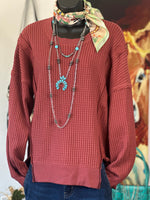 Shop Envi Me Tops and Tunics The South of Fall New Waffle Weave Top