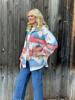 Shop Envi Me Cardigans and Kimonos The South of Summer Aztec Shirt Shacket