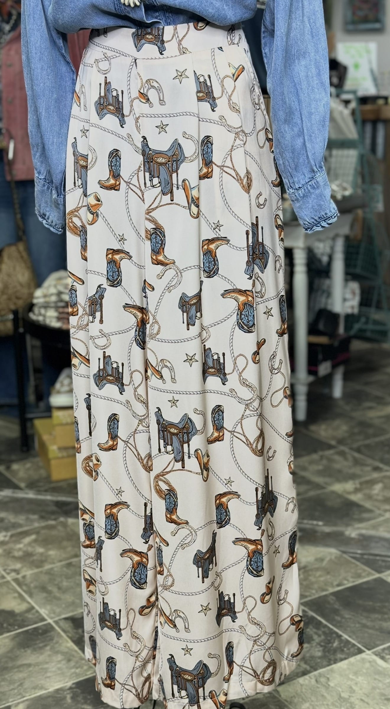Shop Envi Me The South Of Tucson 🤠 Cowgirl Wide Leg Pant