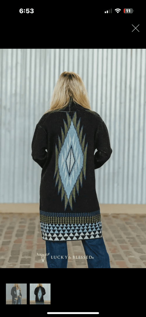 Shop Envi Me Cardigans and Kimonos The South Of Tularoosa Aztec Cardigan