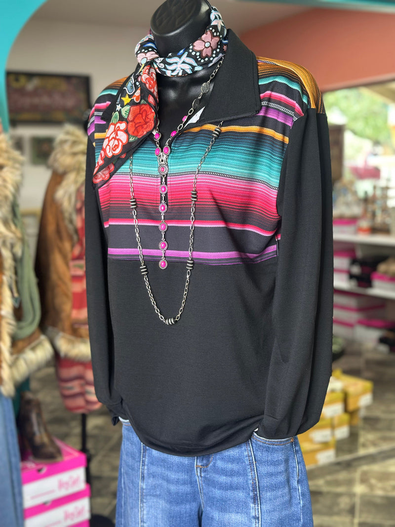 Shop Envi Me Tops and Tunics The South Of Waco Quarter Zip Top