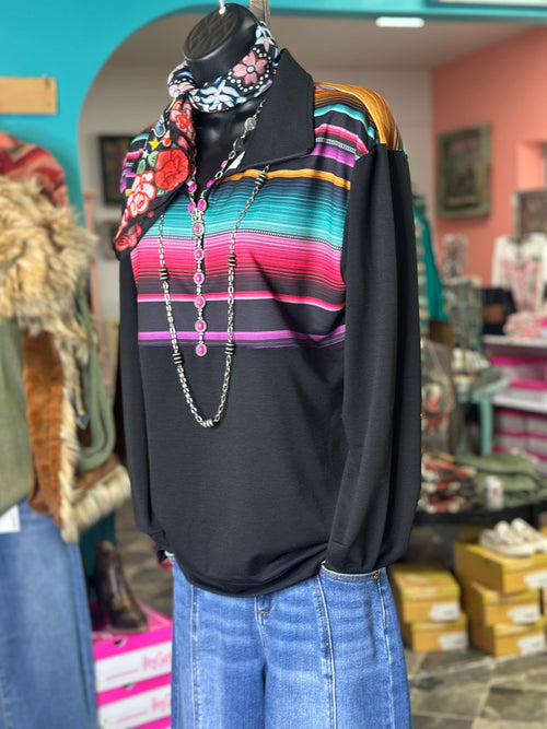 Shop Envi Me Tops and Tunics The South Of Waco Quarter Zip Top