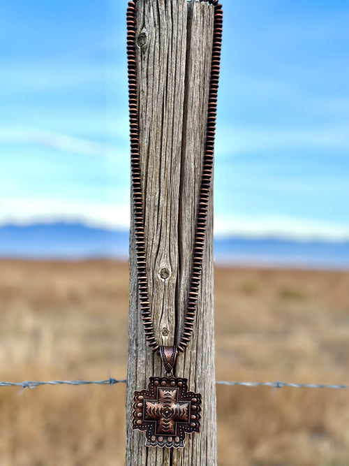 Shop Envi Me Jewelry Red The Southwest Copper Cross Necklace