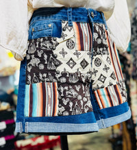 Shop Envi Me The Southwest Patchwork Print Mid Thigh Shorts