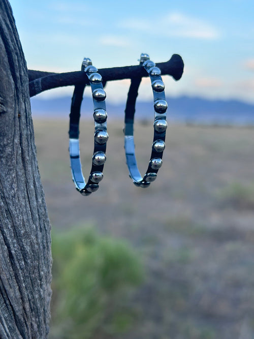 Shop Envi Me Earrings Silver The Southwest Sterling Silver Hoop Earring
