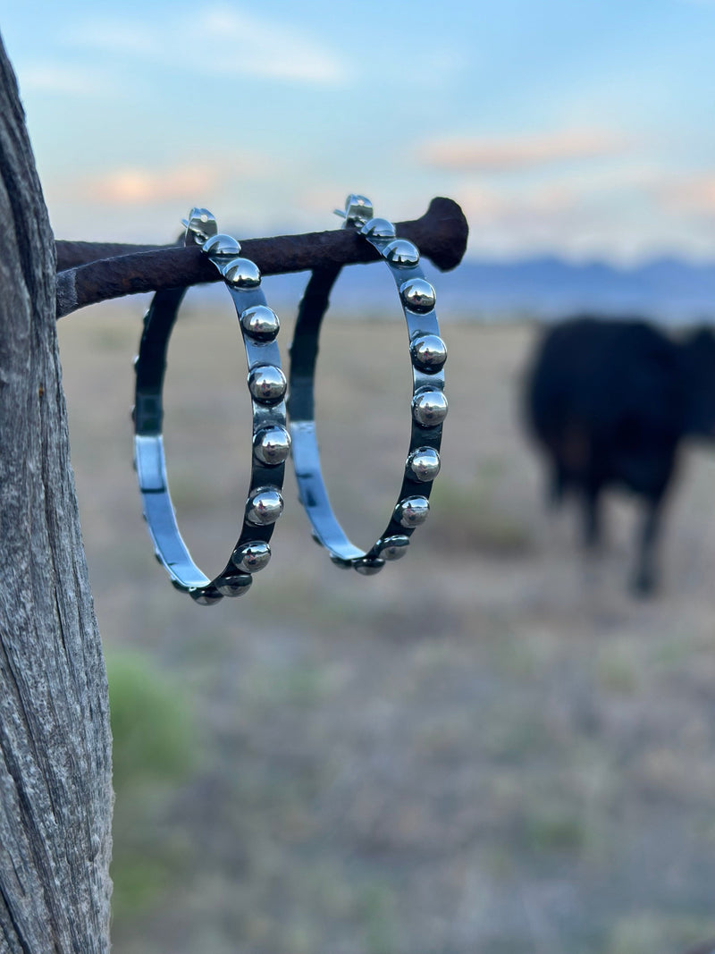 Shop Envi Me Earrings Silver The Southwest Sterling Silver Hoop Earring