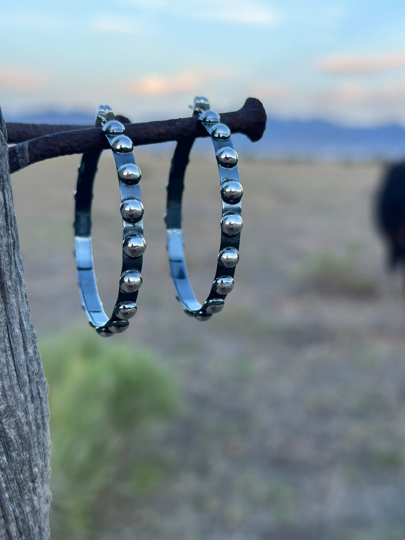 Shop Envi Me Earrings Silver The Southwest Sterling Silver Hoop Earring