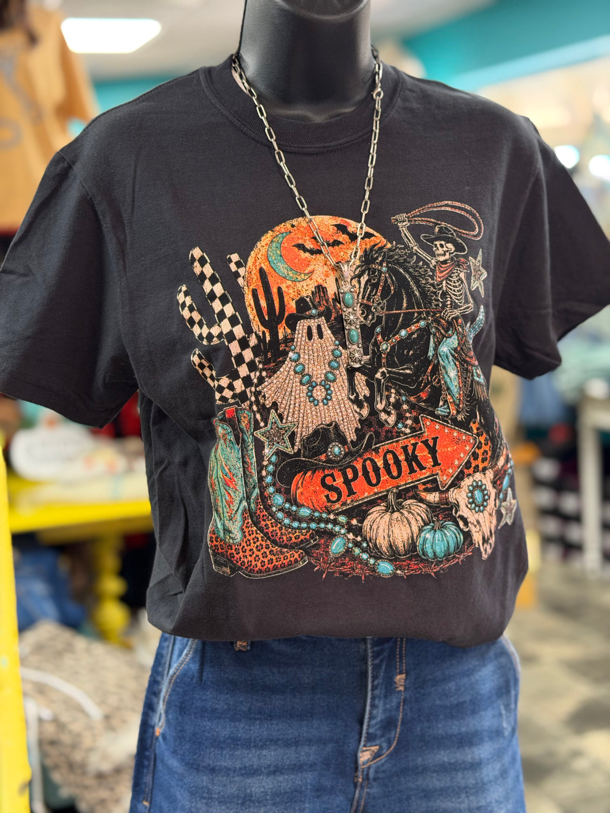Shop Envi Me It's T-shirt Kinda Day The Spooky Cowgirl Western Graphic Tee