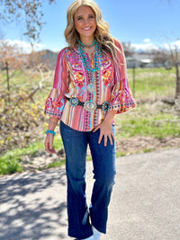 Shop Envi Me tops The Spring Ellensberg Embroidered Top