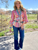 Shop Envi Me tops The Spring Ellensberg Embroidered Top