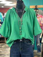 Shop Envi Me Tops and Tunics The Spring Kelly Green Top