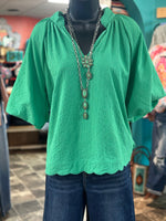 Shop Envi Me Tops and Tunics The Spring Kelly Green Top