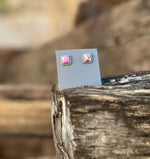 Shop Envi Me Earrings Silver The Square Sterling Silver & Cotton Candy Stud Earring