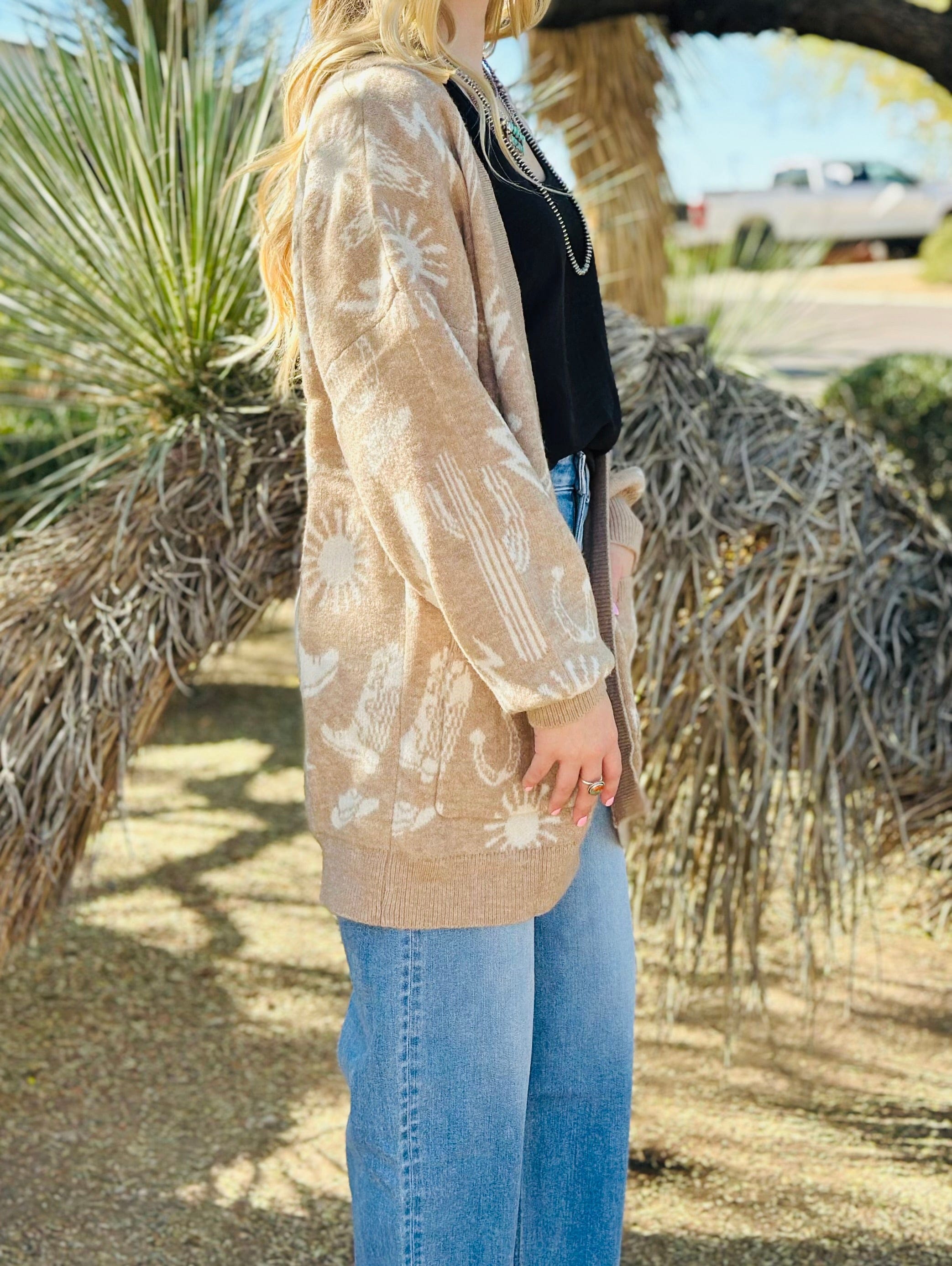 Shop Envi Me Tops and Tunics The Stayn’ Western In The Desert Cardigan Sweater