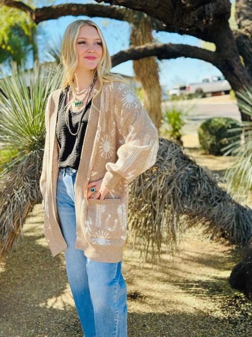 Shop Envi Me Tops and Tunics The Stayn’ Western In The Desert Cardigan Sweater