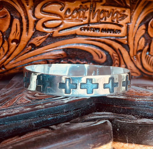 Shop Envi Me Earrings Sterling The Sterling Silver Crosses Bangle Bracelet