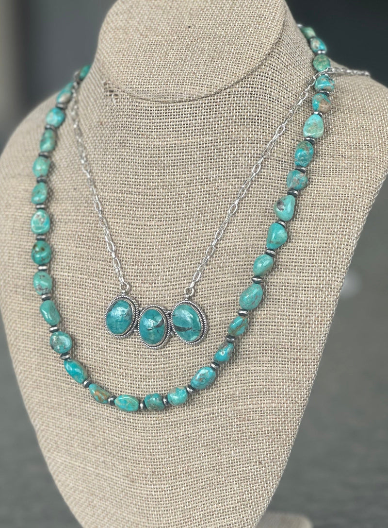 Shop Envi Me Earrings Sterling The Sterling Silver & Red River Turquoise Handmade Necklace