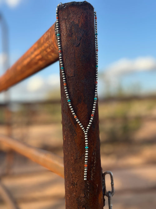 Shop Envi Me Necklaces The Sterling Silver & Spiney with Turquoise Lariat Necklace