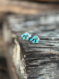 Shop Envi Me Earrings Silver The Sterling & Turquoise Mini Cluster Stud Earring