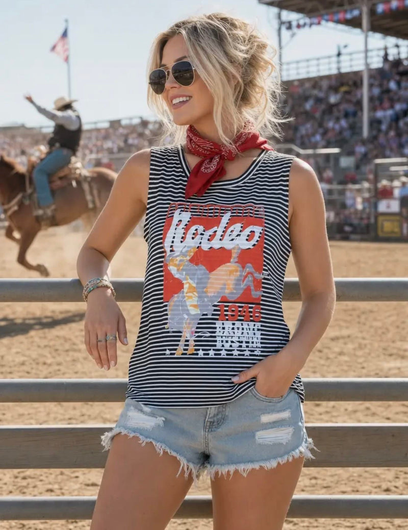 Shop Envi Me Tops and tunics The Striped Rodeo Tank