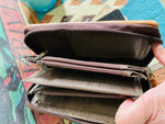 Shop Envi Me Accessories Black/White Cow The STS Tooled Leather &  Cowhide Organizer Wallet