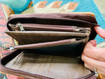 Shop Envi Me Accessories Black/White Cow The STS Tooled Leather &  Cowhide Organizer Wallet