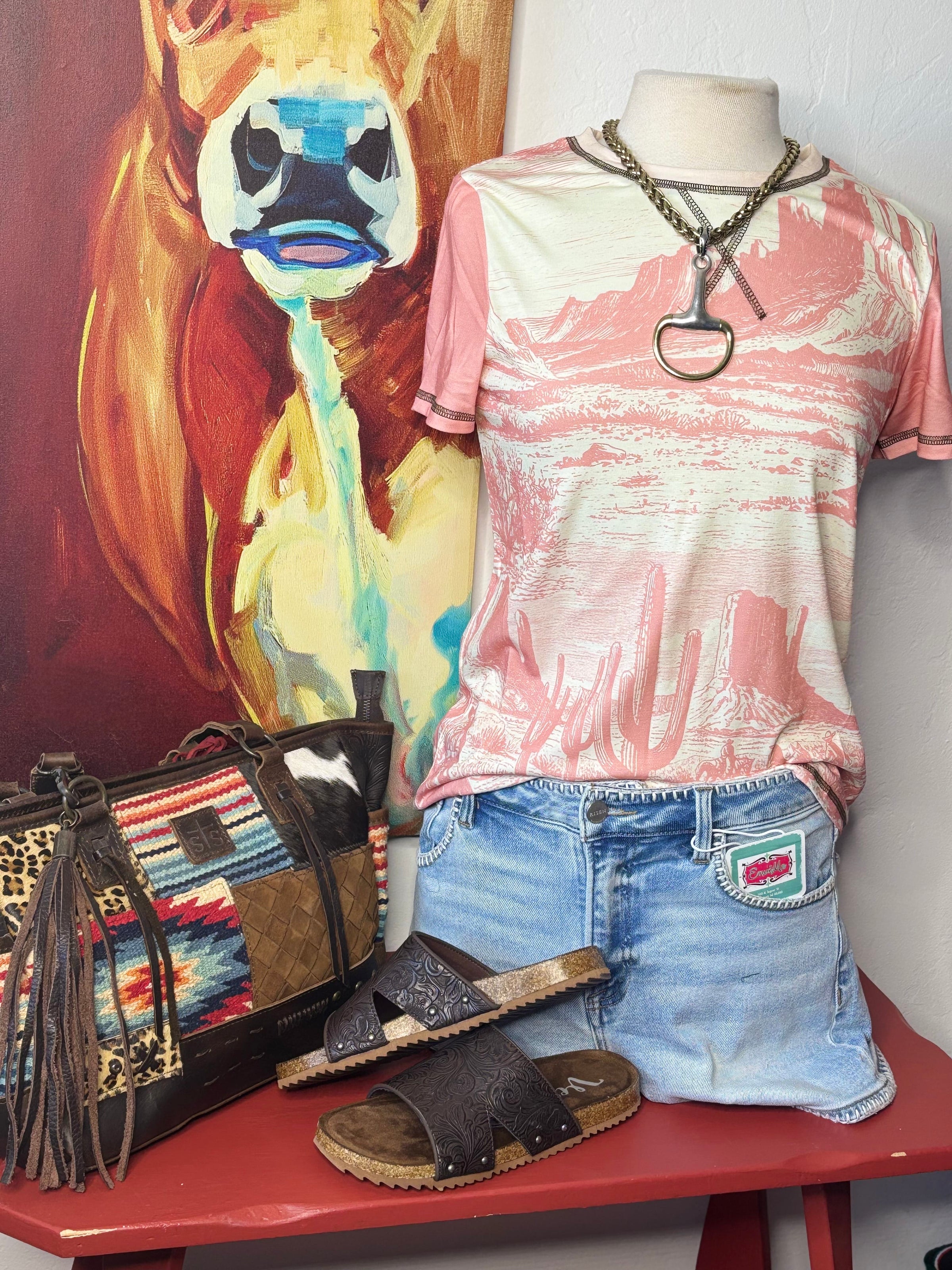 Shop Envi Me Tops and Tunics The Summer Cactus In The Desert Top