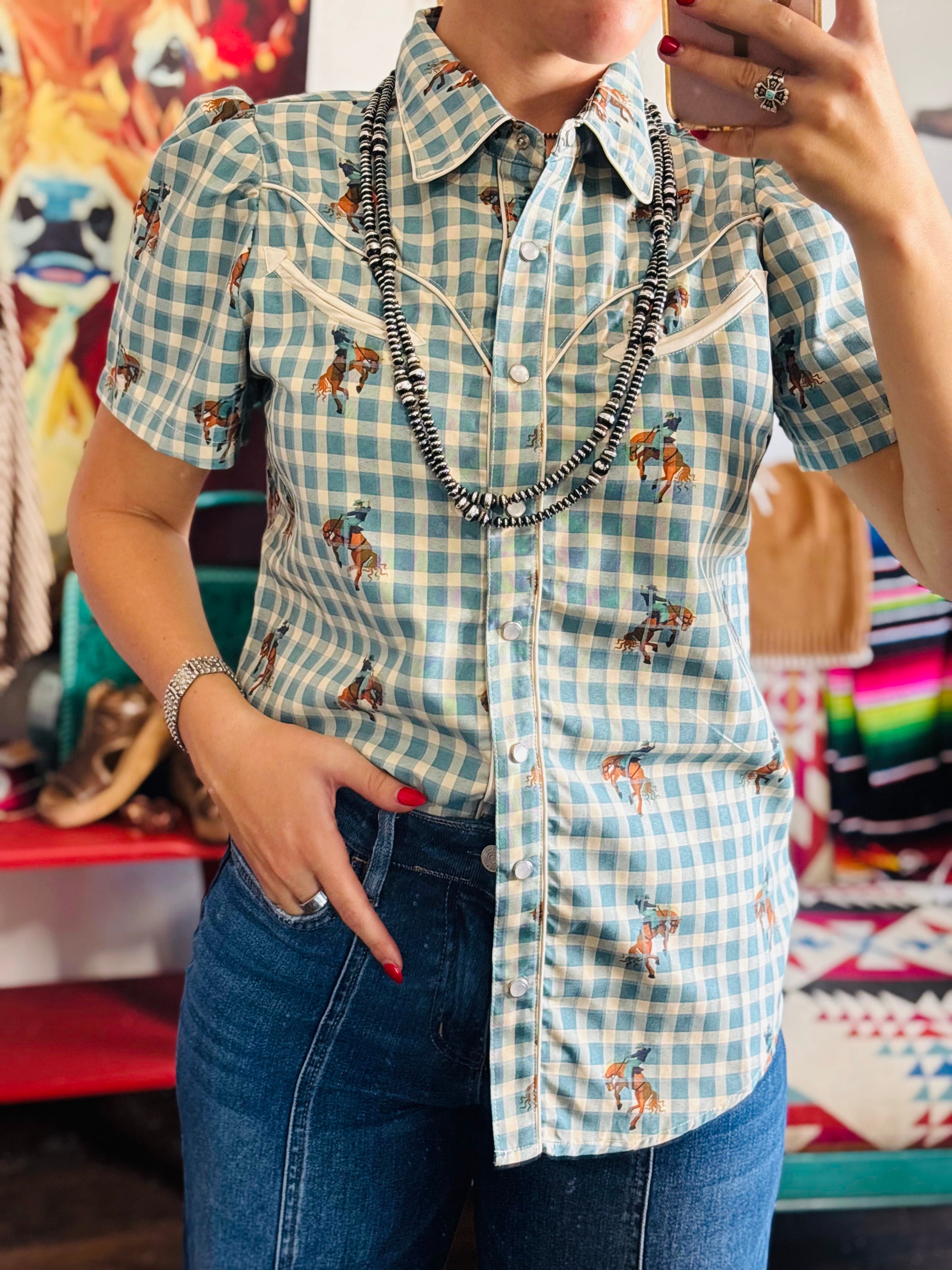 Shop Envi Me Sale The Summer Days Gingham Retro Western Top