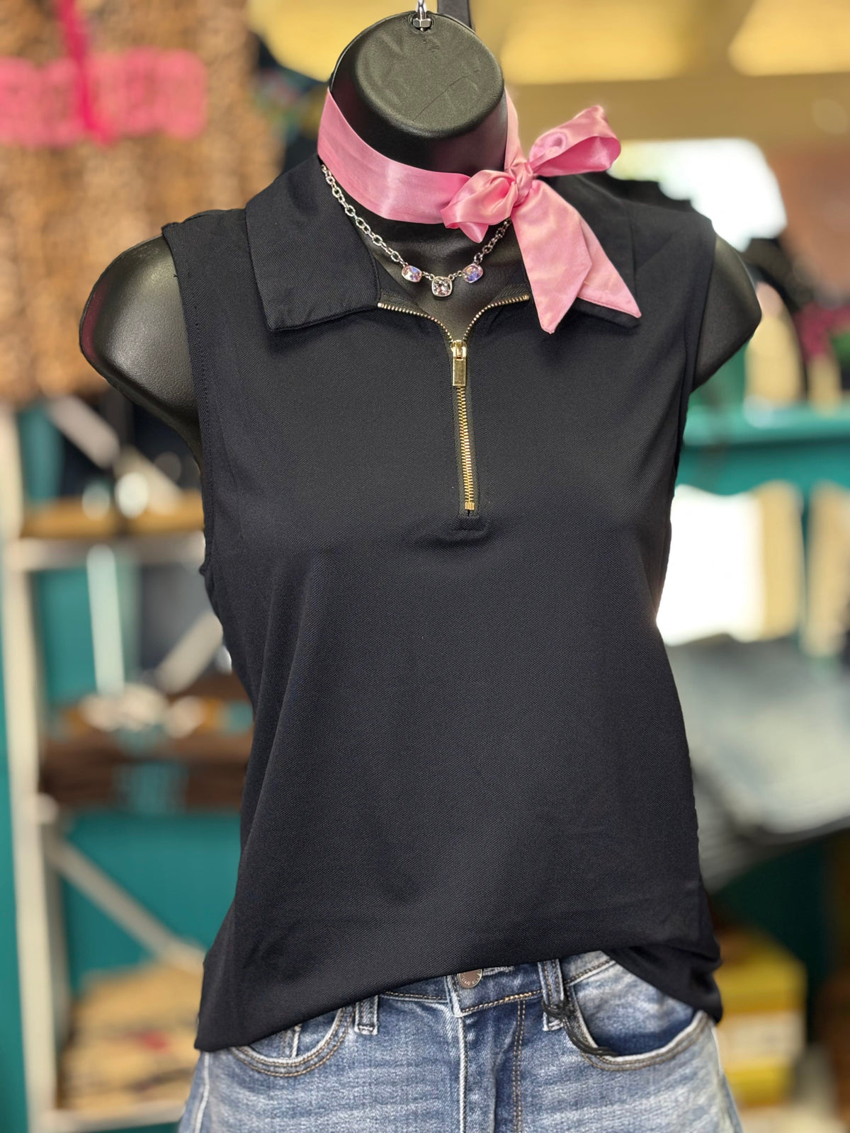 Shop Envi Me Tops and Tunics The Summer Days Zipper Sleeveless Top