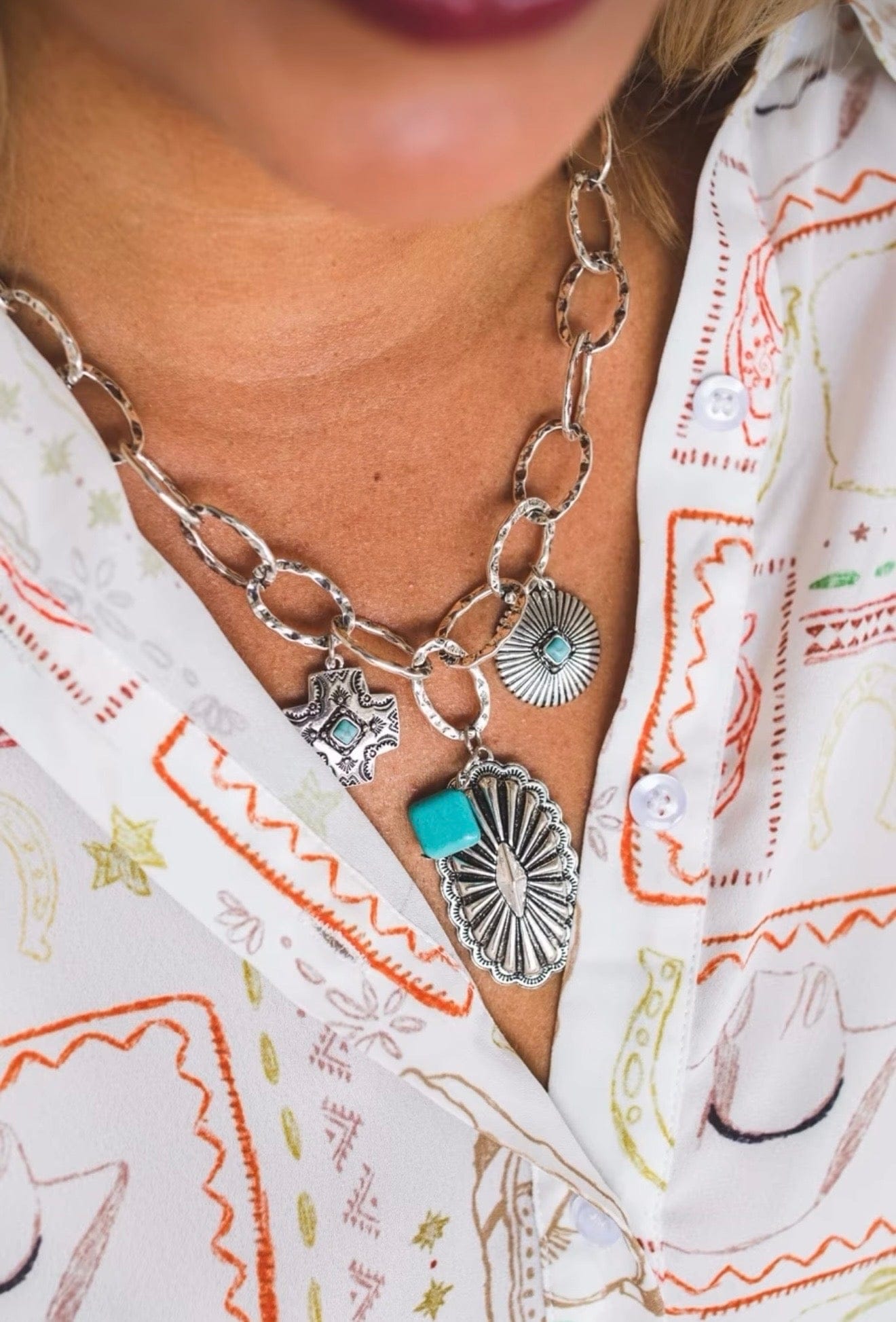 Shop Envi Me Earring The Summer In The West Silver Charm Necklace