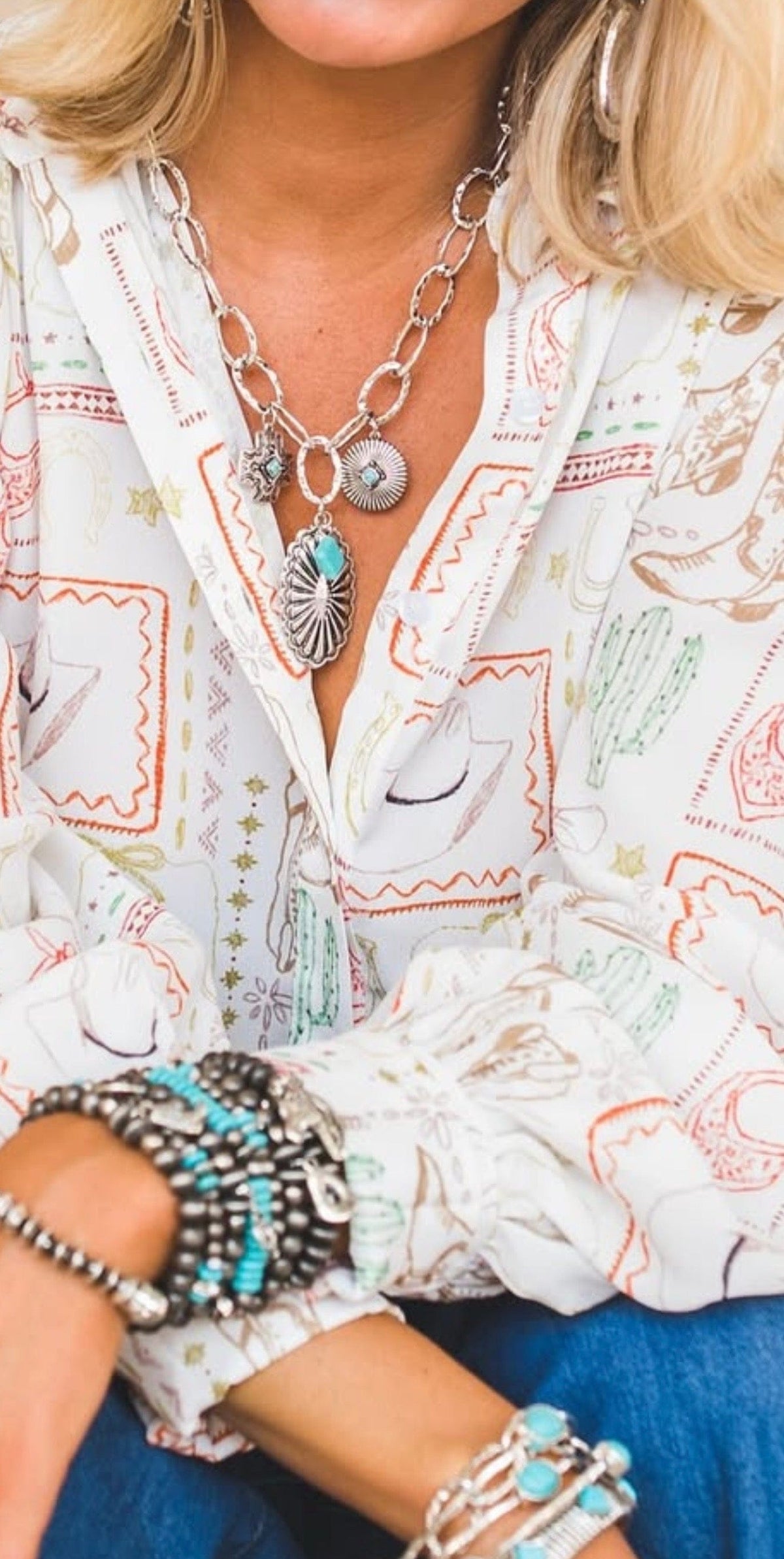 Shop Envi Me Earring The Summer In The West Silver Charm Necklace