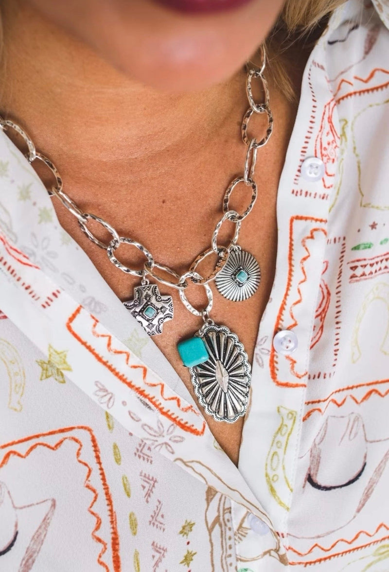 Shop Envi Me Earring The Summer In The West Silver Charm Necklace
