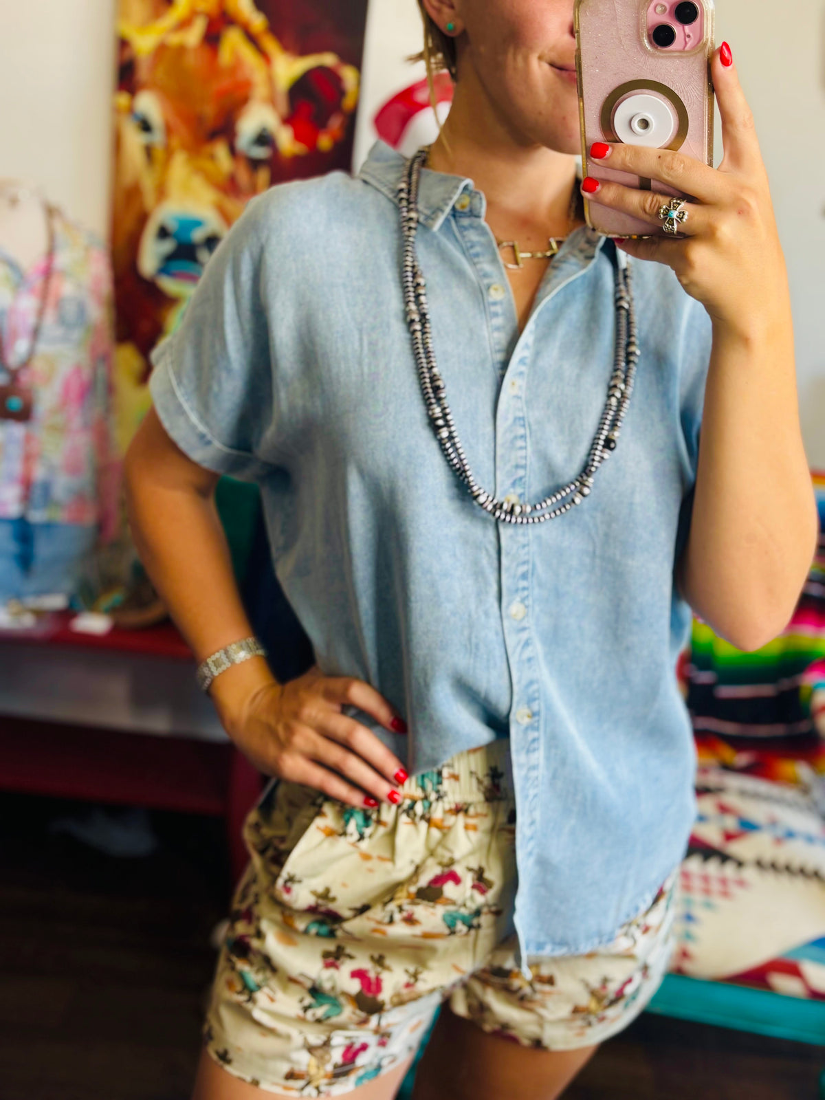 Shop Envi Me Tops and Tunics The Summer Of Chambray Top