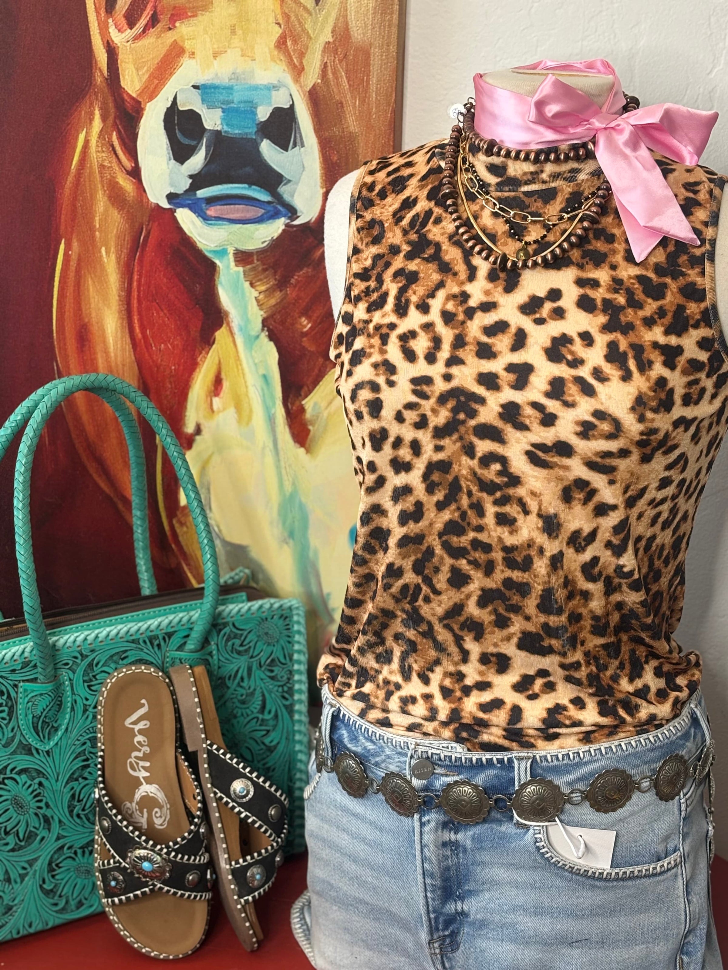 Shop Envi Me It's T-shirt Kinda Day The Summer Of Cheetah Tank
