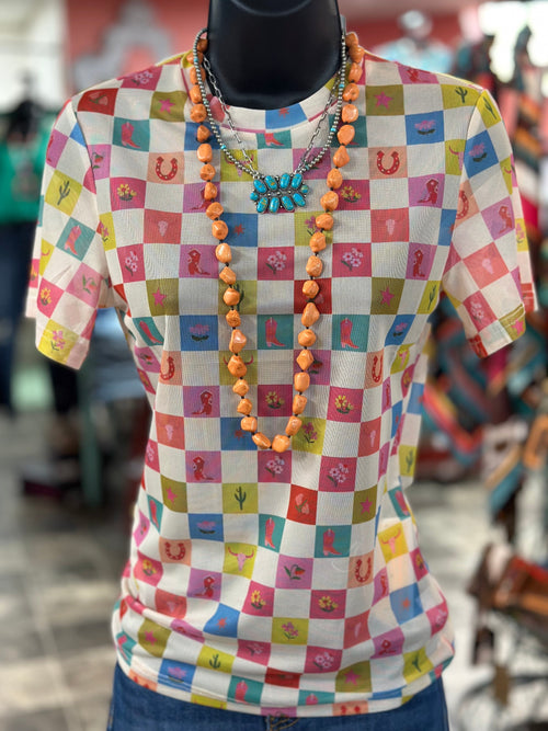 Shop Envi Me It's T-shirt Kinda Day The Summer Of Cowgirl Mesh Top