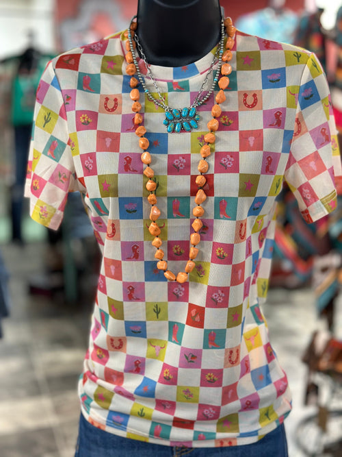 Shop Envi Me It's T-shirt Kinda Day The Summer Of Cowgirl Mesh Top
