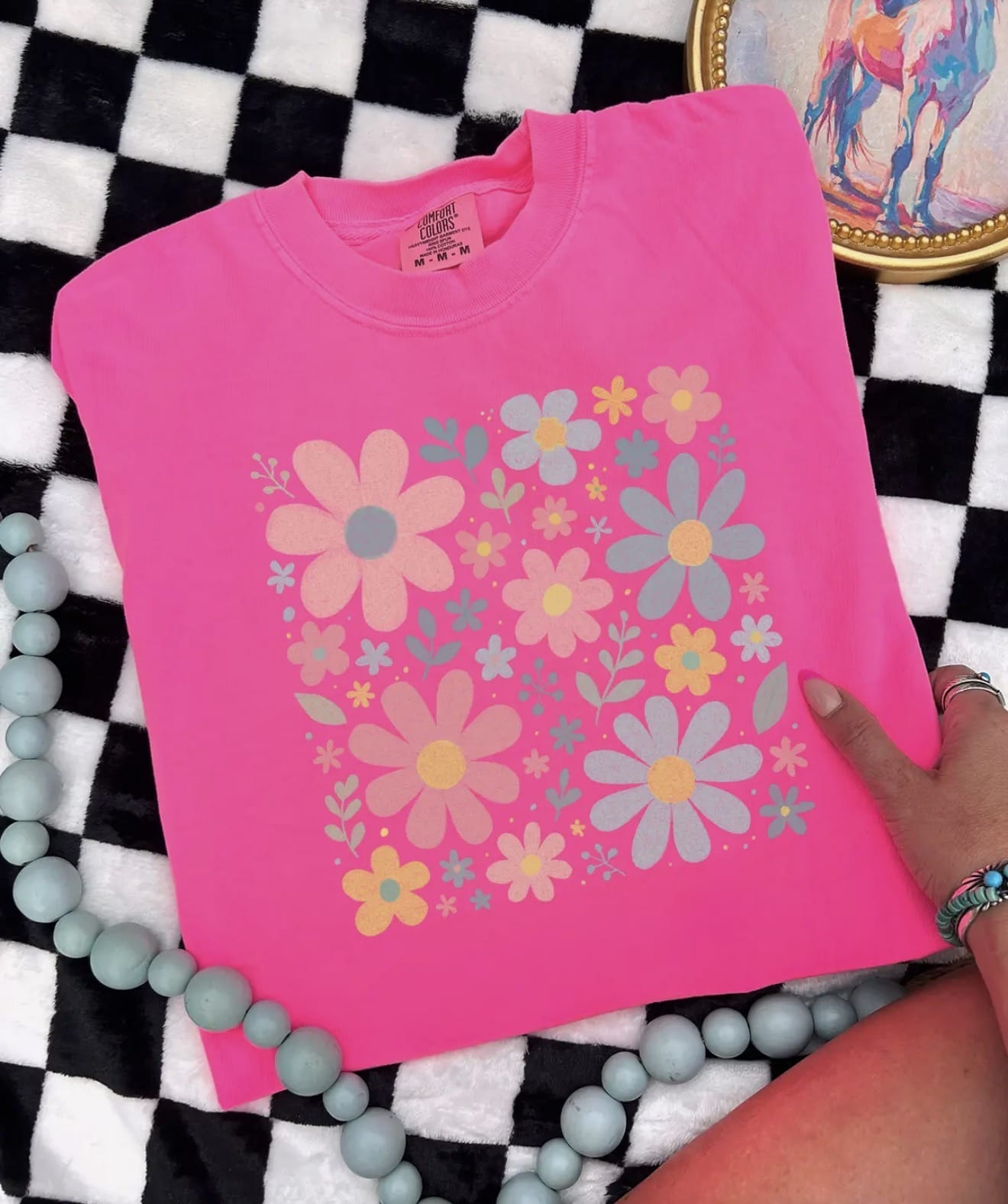 Shop Envi Me Tops and Tunics The Summer Of Floral Bloom Pink Tee