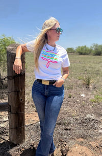 Shop Envi Me It's T-shirt Kinda Day The Summer Of Neon Bootstitch Tee
