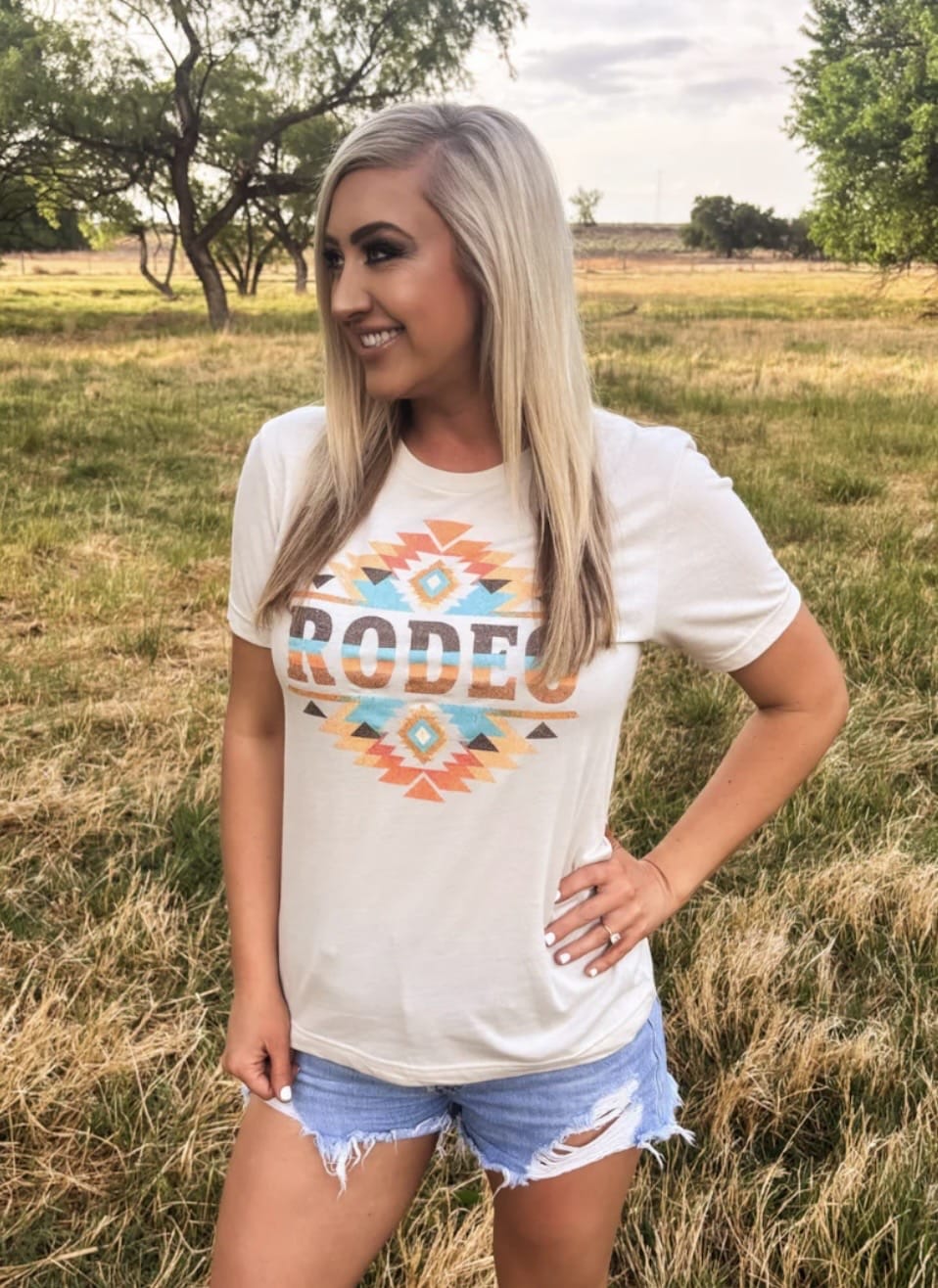 Shop Envi Me It's T-shirt Kinda Day The Summer Rodeo On Aztec Tee