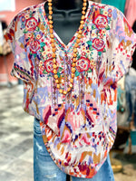 Shop Envi Me Tops and Tunics The Summer San Jacinto Embroidered Top