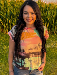 Shop Envi Me Tops The Sunset Buffalo Top