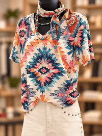 Shop Envi Me Tops and Tunics The Sunset in The Desert V Neck Top