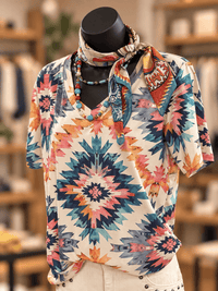 Shop Envi Me Tops and Tunics The Sunset in The Desert V Neck Top
