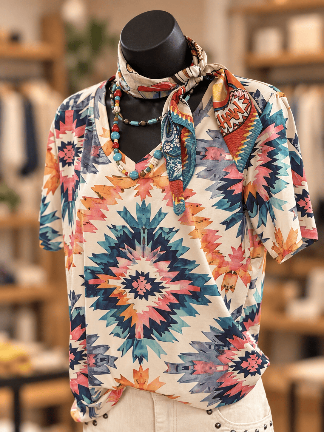 Shop Envi Me Tops and Tunics The Sunset in The Desert V Neck Top