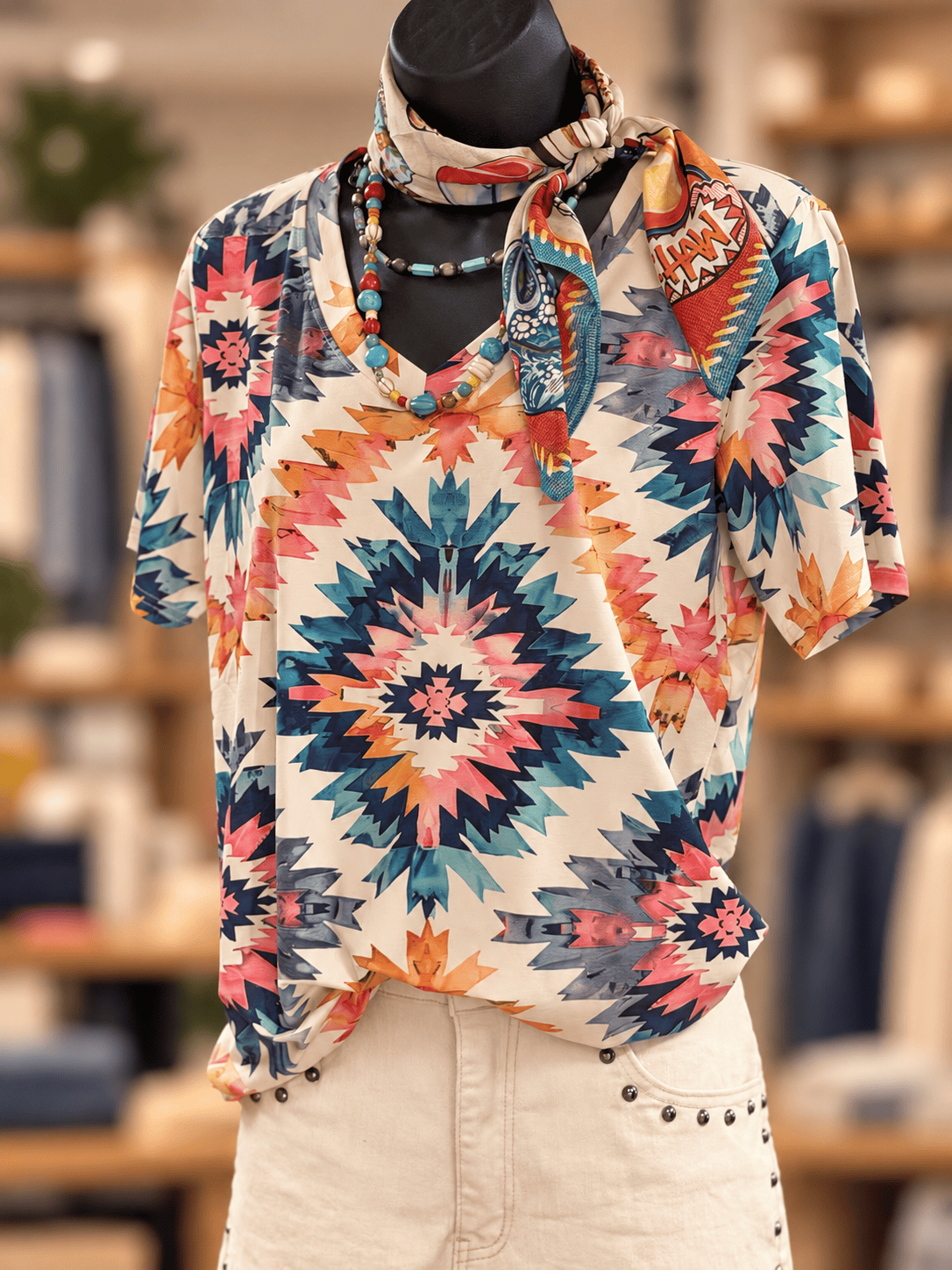 Shop Envi Me Tops and Tunics The Sunset in The Desert V Neck Top