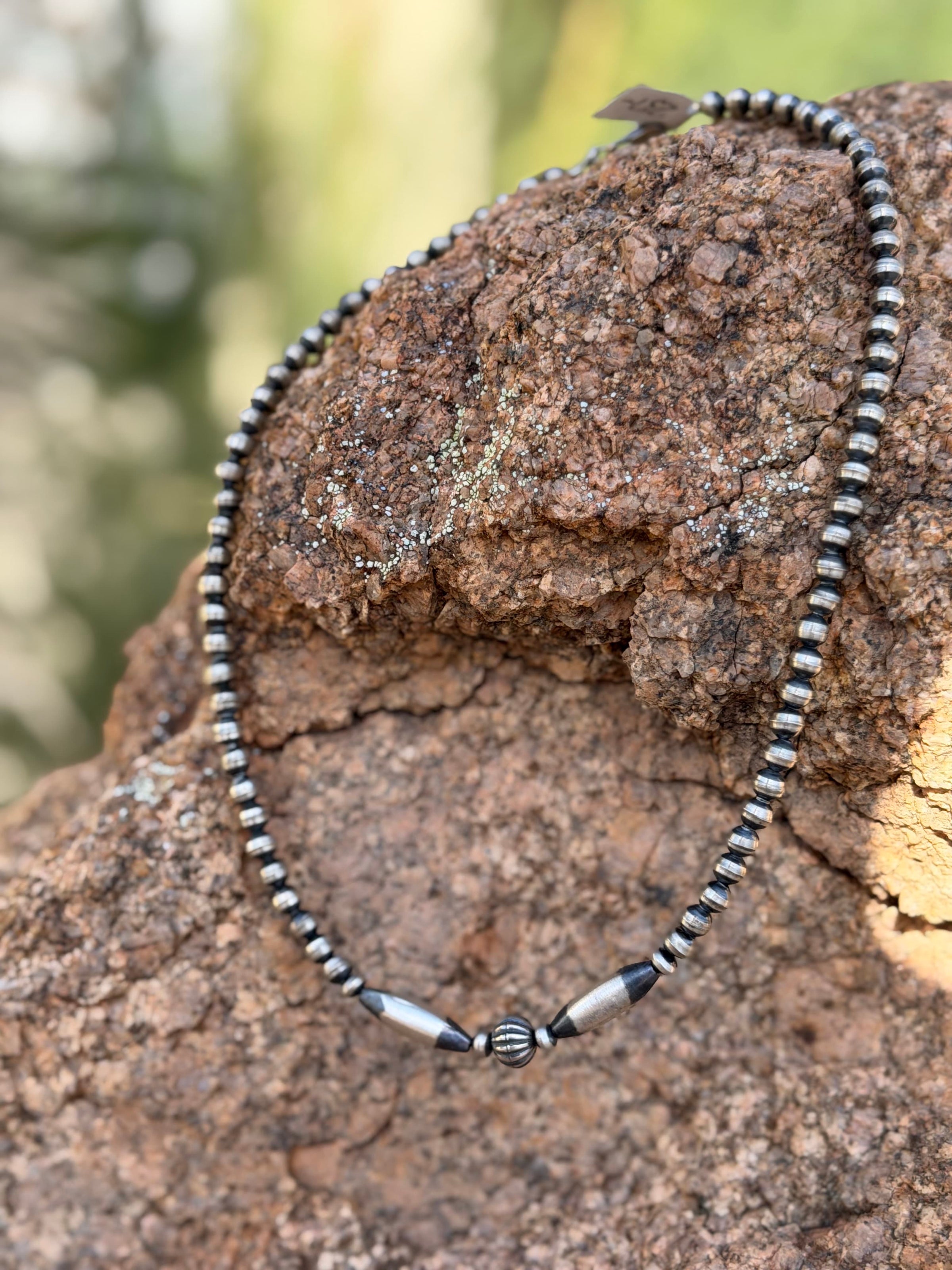 Shop Envi Me Necklaces Sterling The Taos Sterling Silver NA Desert Pearl Necklace