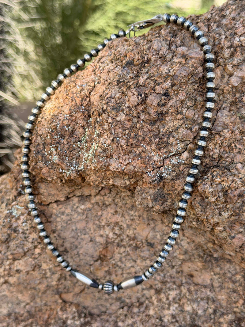 Shop Envi Me Necklaces Sterling The Taos Sterling Silver NA Desert Pearl Necklace