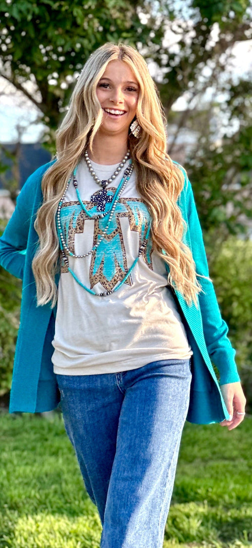 Shop Envi Me Tops and tunics The Teal Fall Feels Cardigan