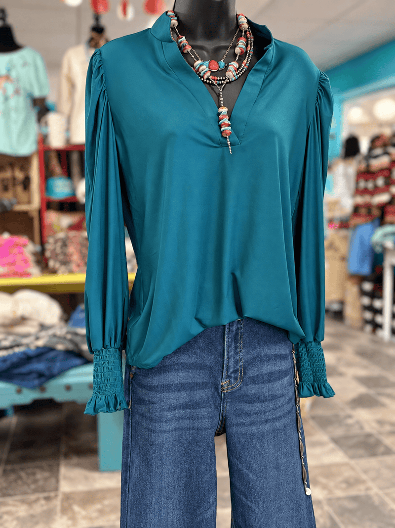 Shop Envi Me Tops and Tunics The Teal Miles City Fall Top