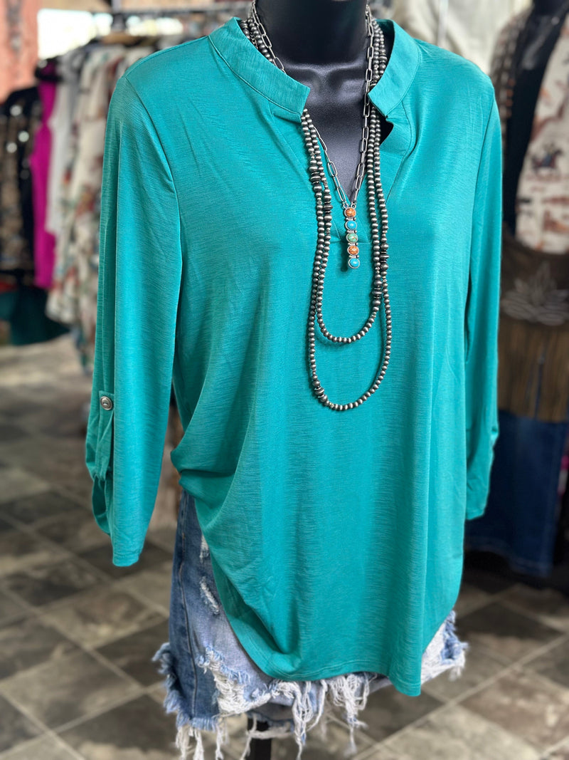 Shop Envi Me Tops and Tunics The Teal Spring Colors On The River Walk Lizzy Top